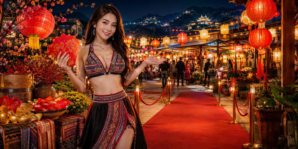 Không khí lễ hội Sapa với đèn lồng đỏ – hình ảnh gợi cảm hứng cho mùa thưởng đặc biệt